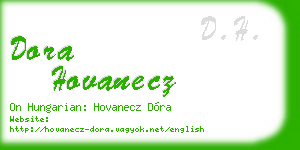 dora hovanecz business card