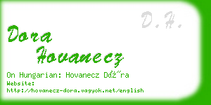 dora hovanecz business card